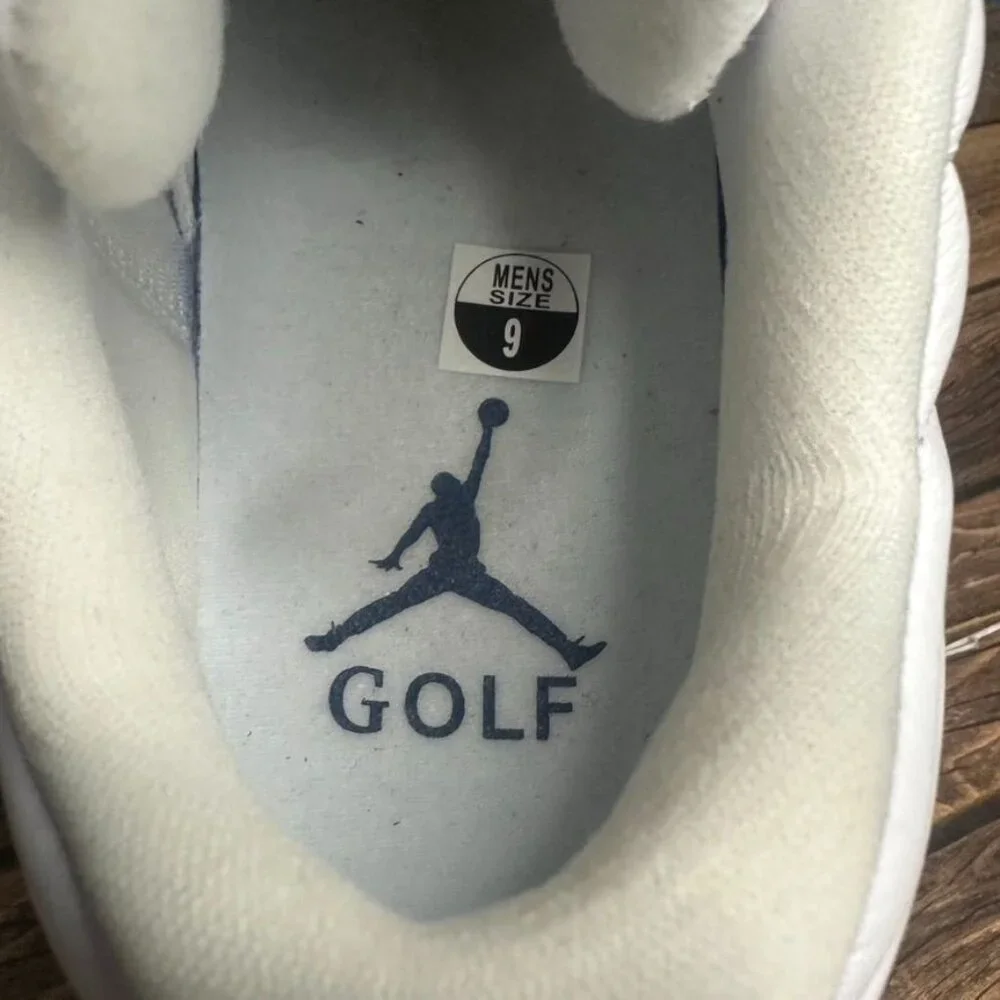 Nike Air Jordan XII Low Golf Shoes NWT *IN BOX* Size 9 (DH4120 101) White/Blue - Picture 7 of 15